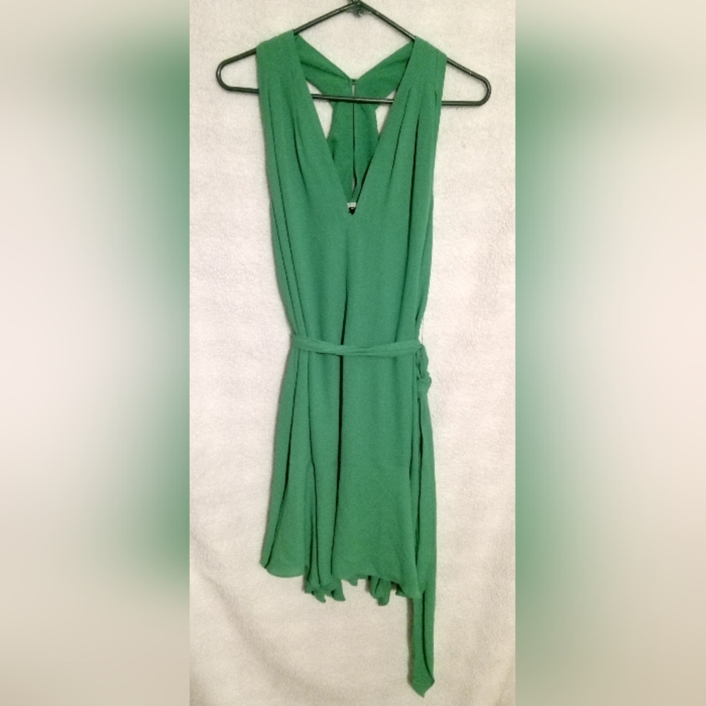 Halston Jade Flowy silky georgette dress